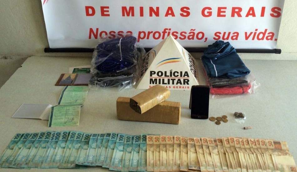 Polícia Militar apreende mais de R$3 mil e drogas
