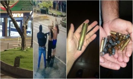 Indivíduos armados fazem reféns e explodem agências bancárias em Machado