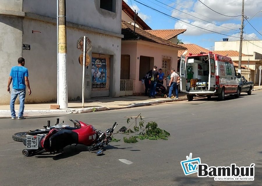 Acidente entre moto e bicicleta é registrado em Bambuí