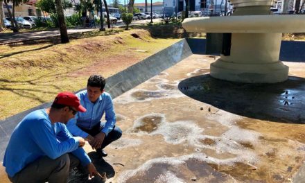 Fonte Luminosa da Praça São Vicente Férrer passa por reforma