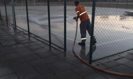 Quadra de esportes da Praia Popular receberá nova pintura