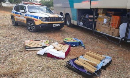 Polícia Militar Rodoviária apreende 71 quilos de maconha em ônibus