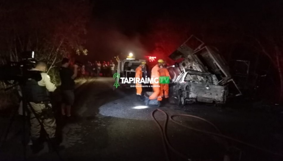 Cinco pessoas morrem carbonizadas em acidente na MG-060