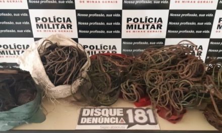 PM prende suspeitos de furtos de fiação elétrica em Lagoa da Prata