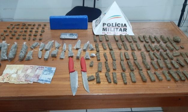 Casal é detido com mais de 2 quilos de maconha em Formiga
