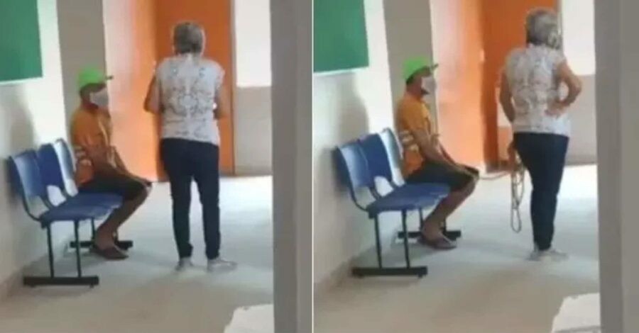 Mulher leva marido antivacina amarrado para se vacinar contra Covid em Alagoas