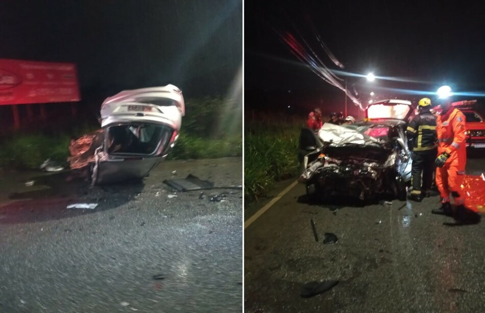 Acidente em Contagem deixa duas vítimas fatais e carros destruídos