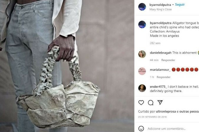 PF apura envio de corpos do Brasil para designer que fez bolsa com coluna humana