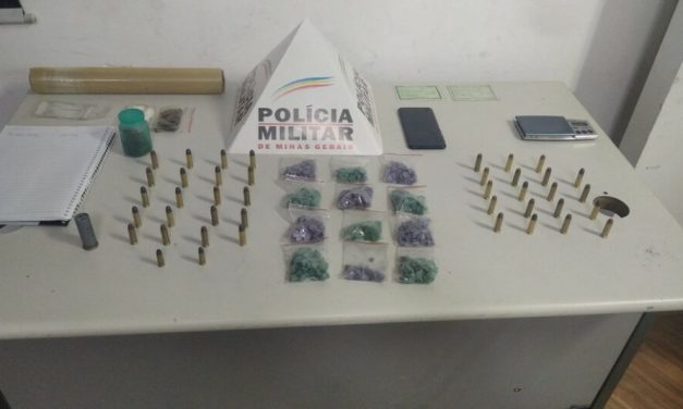 Operações da PM resultam na apreensão de maconha, comprimidos de ecstasy e munição no Centro-Oeste de Minas