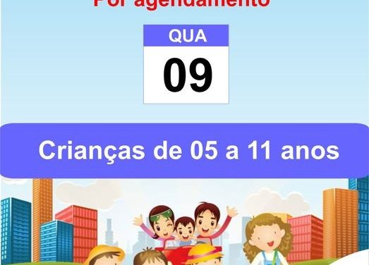 Formiga: Liberado agendamento da vacinação de crianças contra a Covid-19