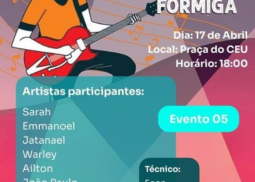 5ª edição do “Musicando” será realizada no bairro Novo Horizonte