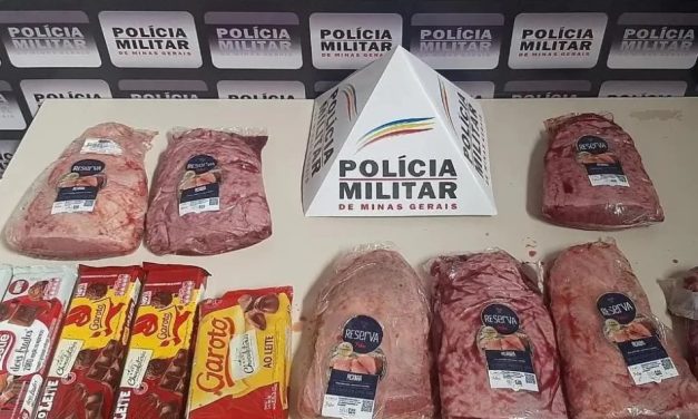 Homem é preso ao furtar 7 peças de picanha e barras de chocolate em Betim