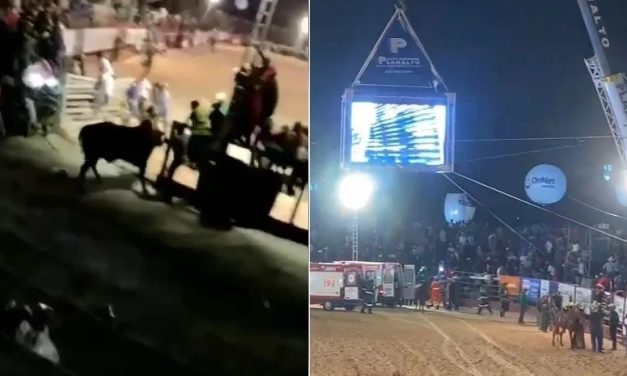 Touro invade arquibancada em rodeio no interior de Minas e deixa ao menos 12 feridos