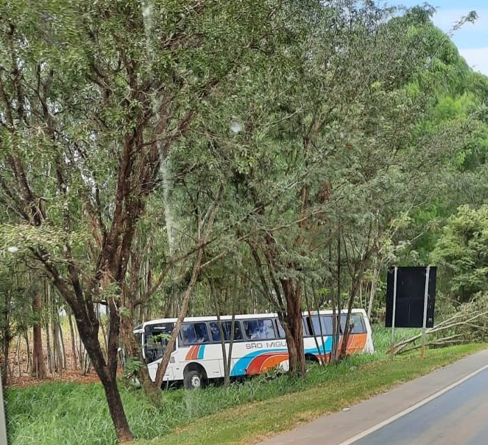 Acidente com ônibus intermunicipal é registrado na MG-050