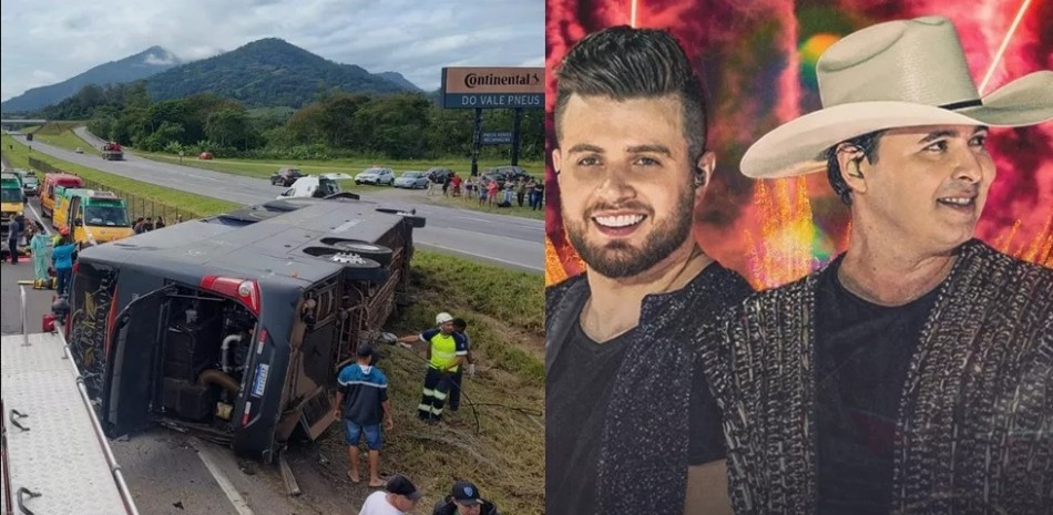 Acidente com ônibus de sertanejos mata Aleksandro e mais cinco pessoas