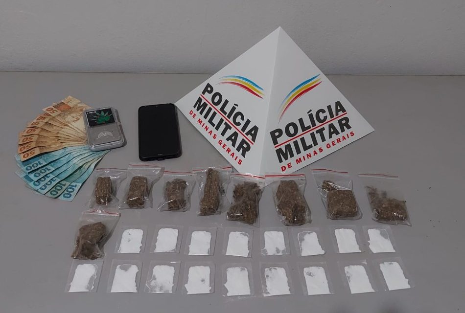 Jovem é preso e adolescente apreendido com drogas no Ouro Negro
