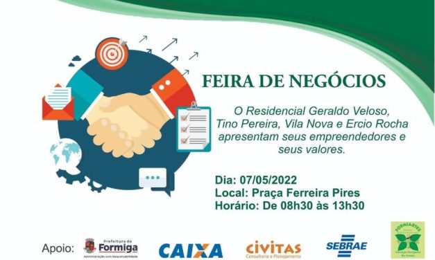 Feira de Negócios será realizada no sábado na praça Ferreira Pires