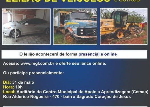 Prefeitura de Formiga e Saae promoverão leilão de veículos e outros bens