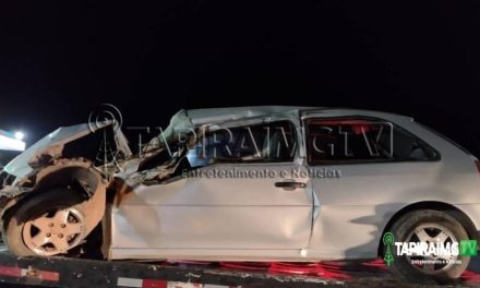 Acidente entre carro e caminhão deixa motorista gravemente ferido na BR-354 em Córrego Danta