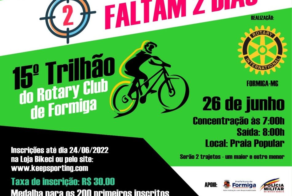 15° Trilhão de Bike do Rotary ocorre neste domingo