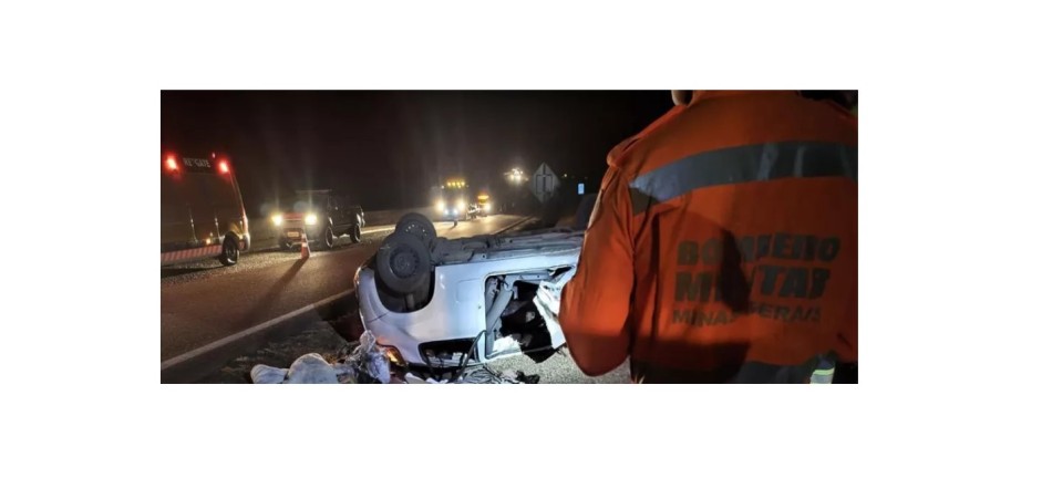 Motorista morre em capotamento na BR-381 em MG