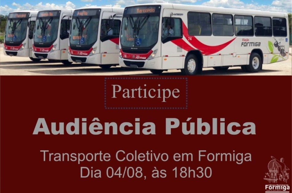 Câmara realiza audiência pública sobre transporte público no próximo dia 4