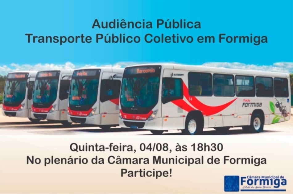 Audiência pública sobre transporte público coletivo será realizada nesta quinta-feira