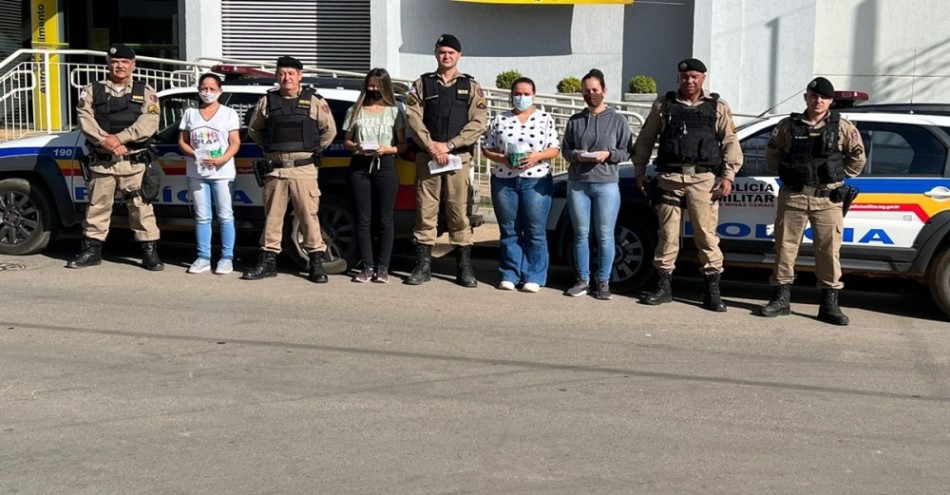 Polícia Militar participa da campanha Agosto Lilás em Bambuí