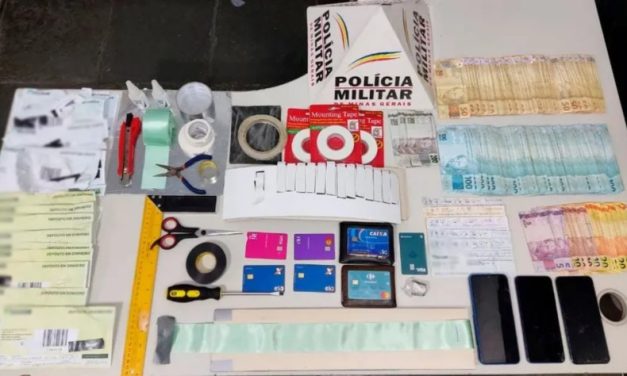 Trio de São Paulo é detido com quase R$ 23 mil furtados de agência bancária em Cláudio