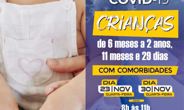 Formiga: Crianças com comorbidades poderão se imunizar contra a covid-19 nesta quarta-feira