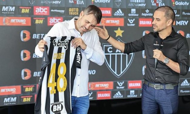 Coudet é apresentado no Galo, confirma estilo ofensivo de jogo e quer protagonismo