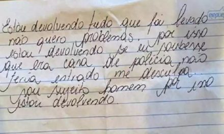 Ladrão rouba casa de delegado em BH, mas devolve tudo com bilhete