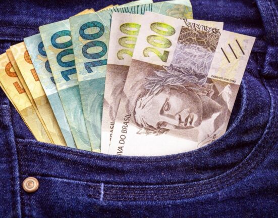 Notas de valores diferentes de real no bolso