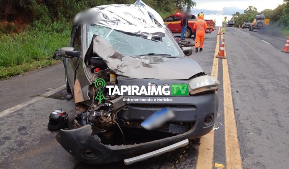 Homem morre após colisão entre carro e motocicleta na MG-050 em Capitólio