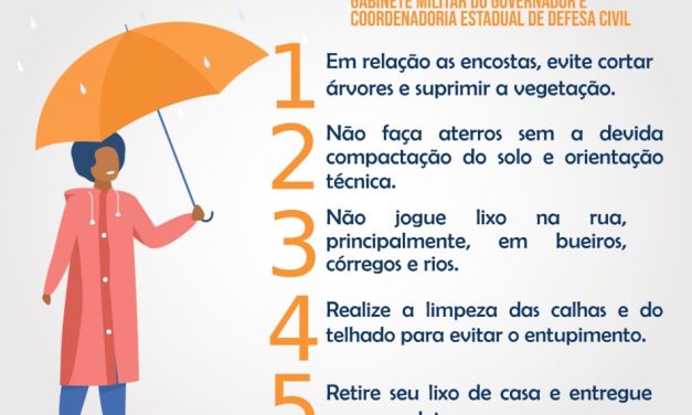 Defesa Civil divulga dicas de autoproteção