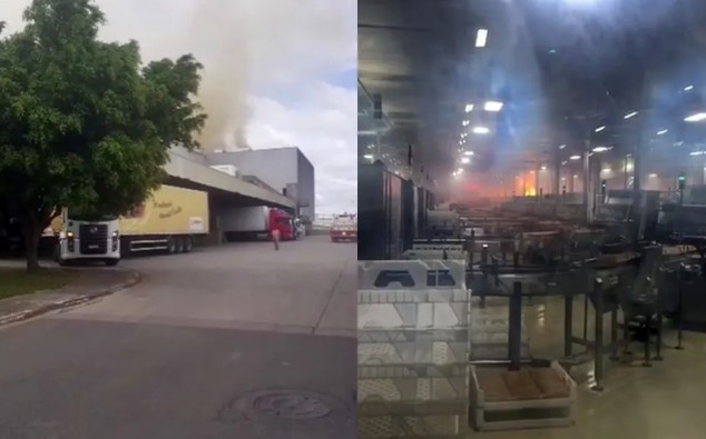 Incêndio atinge parte do setor de embalagens de fábrica no Sul de Minas