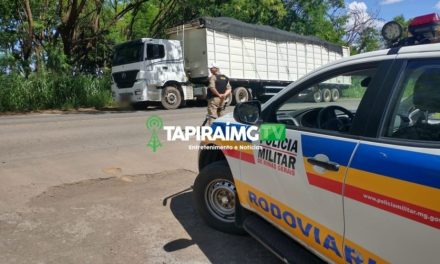 Polícia Militar Rodoviária realiza operação na MG-170, em Lagoa da Prata