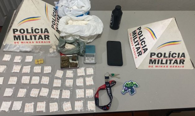 Polícia Militar prende homem por suspeita de tráfico e apreende grande quantidade de drogas em Capitólio