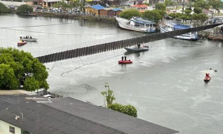 Ponte cai por excesso de peso e deixa cinco desaparecidos; 30 pessoas são resgatadas