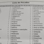 Sonegador, feitiçaria e pensamentos imorais: lista de pecados viraliza