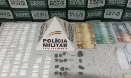 PM prende jovem com grande quantidade de drogas e recupera moto roubada em Papagaios