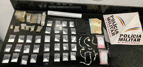 Homem é preso e drogas apreendidas no bairro Belvedere, em Formiga