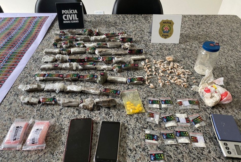 Mais de cem pedras de crack são apreendidas pela Polícia Civil no Geraldo Veloso, em Formiga