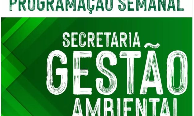 Secretaria de Gestão Ambiental divulga cronograma desta semana para Formiga