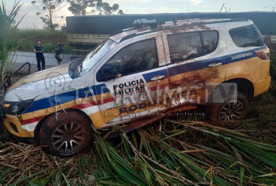 Militar fica ferido após viatura da PMRv tombar na BR-262