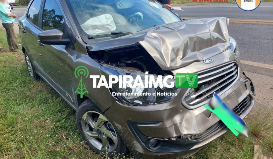 Colisão entre carros deixa mulher ferida na MG-050 entre Formiga e Divinópolis