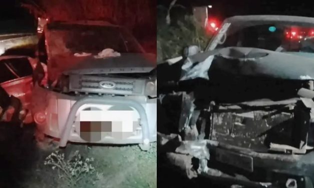 Colisão frontal entre carro e caminhonete deixa dois feridos no Sul de Minas