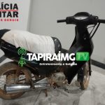 Motocicleta sem placa é apreendida pela Polícia Militar Rodoviária na MG-050 em Piumhi
