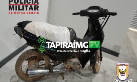 Motocicleta sem placa é apreendida pela Polícia Militar Rodoviária na MG-050 em Piumhi