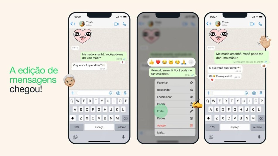 Agora você terá 15 minutos para editar mensagens enviadas no WhatsApp